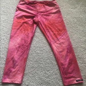 Public Myth workout legging Capri pink Ombré Small